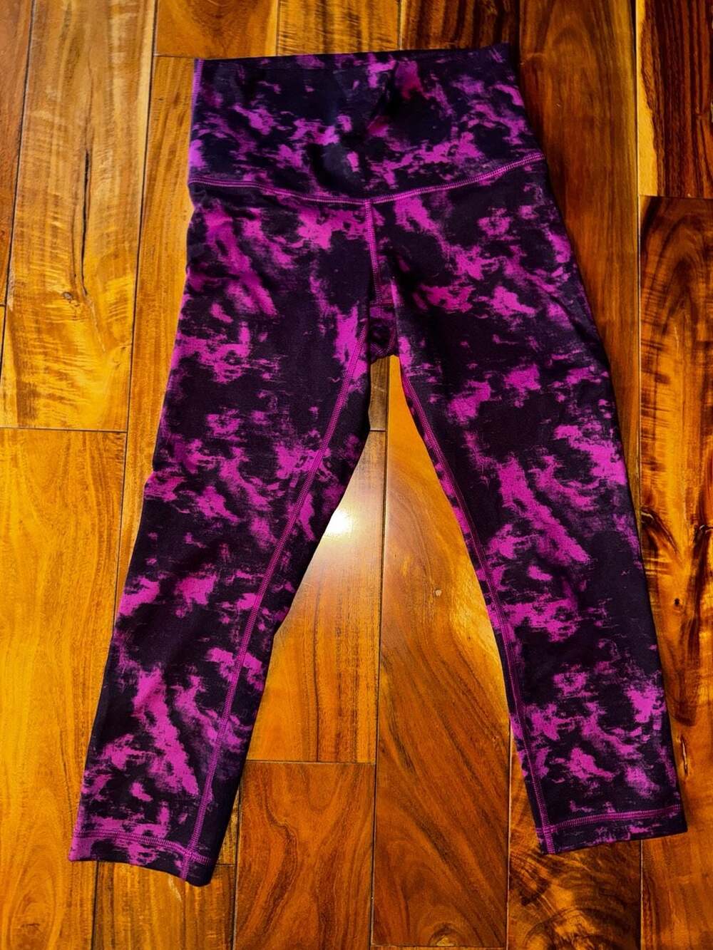 Lululemon Wunder Under Crop II Breezie Regal Plum Black Leggings
